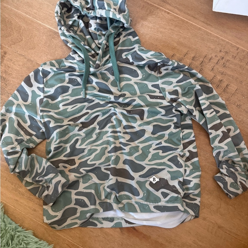 BURLEBO Kids Green Camouflage Jacket